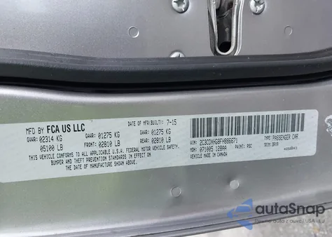 2015 Dodge Charger Sxt z USA, uszkodzony, nr VIN 2C3CDXHG8FH886671